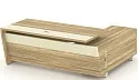 Стол руководителя с опорной тумбой (левый)