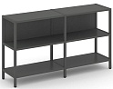 Двухсекционный стеллаж двухярусный